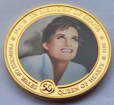 413. Moneda Insulele Cook 1 dollar 2011 (Princess Diana - In Memory)