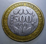 1.554 AFRICA DE VEST WEST AFRICAN STATES FCFA 500 FRANCS FRANCI 2004 BIMETAL