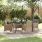 vidaXL Set de masă pentru grădină cu pernă 5 pcs Bej Rattan poli 3380179