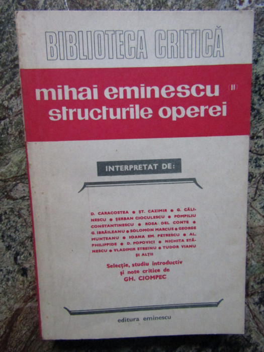 Mihai Eminescu - structurile operei - interpretat de ... Vol. II