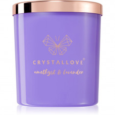 Crystallove Crystalized Scented Candle Amethyst & Lavender lumânare parfumată 220 g
