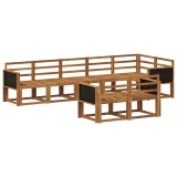 vidaXL Set de canapele de exterior 8 pcs natural Lemn Solid de Acacia 3385300