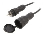 Prelungitor alimentare 10m negru 16A, KEL