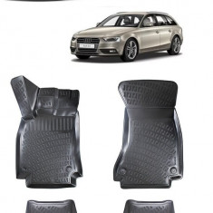 Covorase cauciuc stil tavita Audi A4 B8 (2007-2015) Prindere in podea inclusa