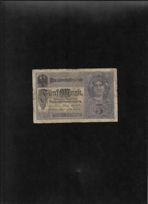 Germania 5 marci mark 1917 seria0052313 foto