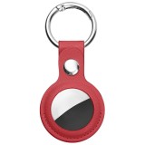 Husa pentru airtag, secure leather holder, red, Techsuit