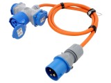 Prelungitor alimentare Goobay 3G2,5mm&sup2; 1,5m portocaliu 16A cod 76231
