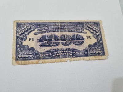 bancnota filipine 1000 p 1945 foto