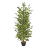 VidaXL Plantă artificială chiparos cu ghiveci, verde, 150 cm