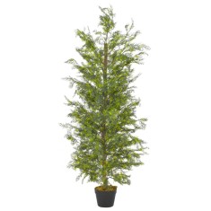 Plantă artificială chiparos cu ghiveci, verde, 150 cm