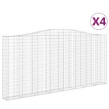 Cumpara ieftin Cosuri gabion arcuite 4 buc, 400x30x180/200 cm, fier galvanizat