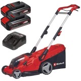 Einhell GP-CM 36/41 Li PXC + Twinpack CB + 4514095 - Masina de tuns iarba 41 cm 50 l + Set 2 acumulatori si incarcator Li-Ion 18 V 2.5 Ah