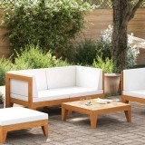 vidaXL Set mobilier de grădină cu perne, 2 piese, lemn masiv de acacia 312146