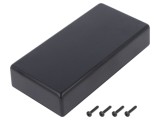 Carcasă universală neagră SMART ABS 64mm x 128mm x 26mm