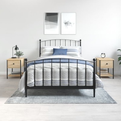 vidaXL Noptiere, 2 buc., stejar sonoma, 34x35,5x45 cm, lemn compozit 825856 foto