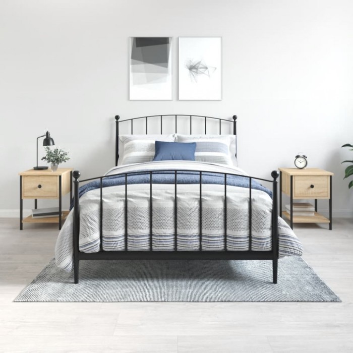 vidaXL Noptiere, 2 buc., stejar sonoma, 34x35,5x45 cm, lemn compozit 825856