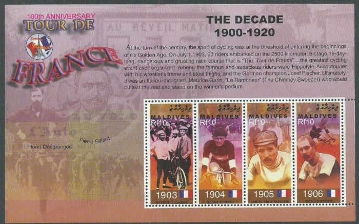 MALDIVES 2003 SPORT CICLISM TURUL FRANTEI