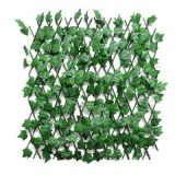 PLASA DE GARD DECORATIV ARTIFICIAL EXTENSIBIL, LEMN CU FRUNZE IEDERA 1x1.8 M - WY151202, 493850