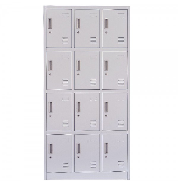 Vestiar metalic Premium pt. valori cu 12 compartimente, 900x400x1850 mm (LxlxH), Asamblat, PLUS