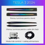 Lumini ambientale Tesla Model 3 2024 trimuri control telefon sau sistem original CarStore Technology