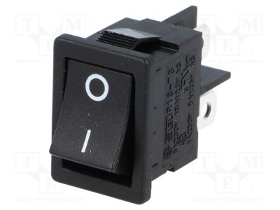 Rocker DPST ON-OFF 6A/250VAC Negru SCI foto