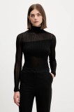 HUGO pulover culoarea negru, light, cu turtleneck, 50542650
