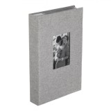 Album Foto, Model Gri, Capacitate 300 Fotografii, Dimensiuni 22x32.5 cm, P&acirc;nză, Buzunare 4x6&quot;