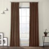 Draperie din catifea cu rejansa din bumbac tip fagure, Madison, 150x210 cm, densitate 700 g/ml, Dark chocolate, 1 buc