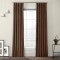 Draperie din catifea cu rejansa din bumbac tip fagure, Madison, 150x210 cm, densitate 700 g/ml, Dark chocolate, 1 buc