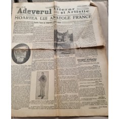 Ziarul Adevarul literar si artistic nr.202/1921