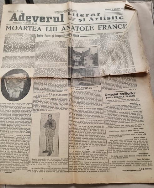 Ziarul Adevarul literar si artistic nr.202/1921