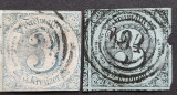 Germania, Thurn und Taxis, Michel 8 si 21 cu defect