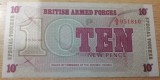 M1 - Bancnota foarte veche - Marea Britanie - militara - 10 new pence