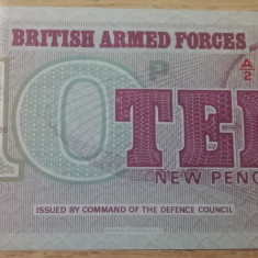 M1 - Bancnota foarte veche - Marea Britanie - militara - 10 new pence