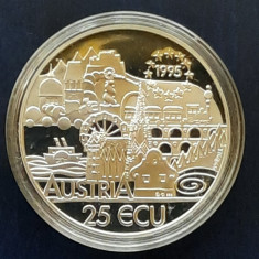 Moneda de argint 925 - 25 Ecu "Johann Strauss", Austria 1995 - A 3721