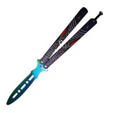 Briceag fluture, Balisong, Butterfly pentru antrenament, 23 cm, Spider Web