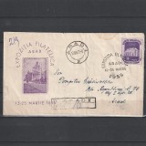 Plic Expozitie Filatelica Arad 1955 cu LP371 pe fata si verso Circulat