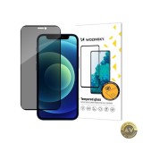 Folie de protectie Ecran Privacy WZK AntiSpy pentru Apple iPhone 12 / 12 Pro Sticla securizata Full Glue