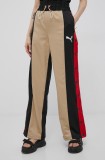 Puma pantaloni Title Nine 532498 femei, culoarea negru, modelator