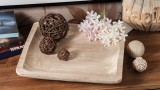 Platou servire lemn natur 33,5 x 33,5 cm