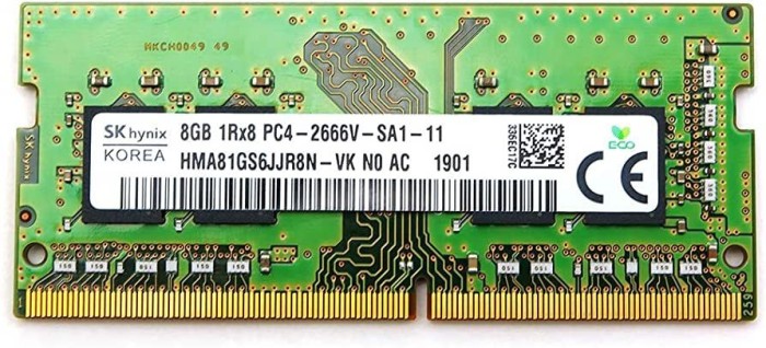 Memorie notebook DDR4 8GB SK HYNIX 8GB 1RX8 DDR4 SO-DIMM PC4-21300 2666MHZ Memory