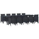 vidaXL Set de masă de grădină cu perne 11 pcs Antracit Ratan sintetic 3378755