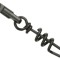 Agrafa Cu Vartej Mikado Heavy Swivel With Screwed Snap 4mm, Black Matt, 5Buc/plic