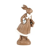 Cumpara ieftin Figurina Iepuras Paste polirasina maro alba 18x9x39 cm