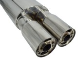 Toba finala inox dubla cu silencer cod SHUN01, Universal, Oem