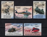 BURUNDI 2012 - Elicoptere / serie completa MNH