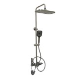 Set dus multifunctional cu termostat, afisaj digital temperatura apa, 4 functii de curgere a apei, pipa cada, dus dreptunghiular, dus de mana, dus bid