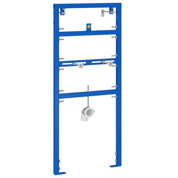 vidaXL Suport de perete pentru baie albastru 50 x 17.5 x 136 cm Oțel 4106574