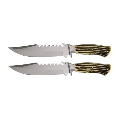 Set de doua cutite vanatoare, lama otel zimtata,DEPOX&amp;reg;, 30 cm, teaca inclusa foto