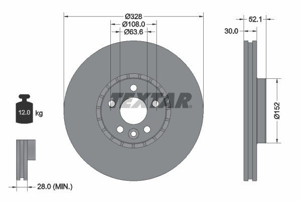 TEXTAR 92196303 PRO Disc frana